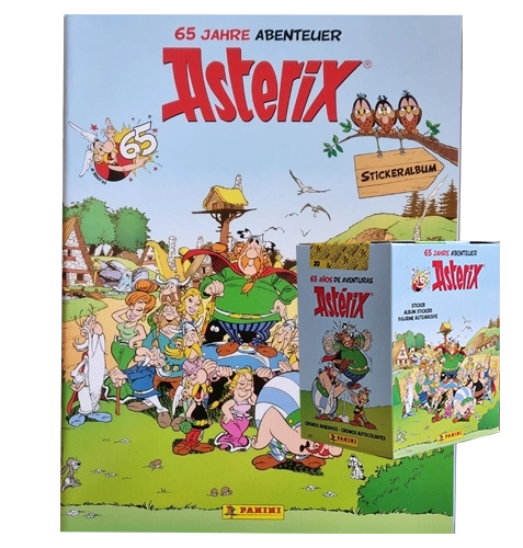 Panini Asterix 65 Jahre Abenteuer Sticker / 1x Sammelalbum inkl. 1x Display je 36x Stickertüten