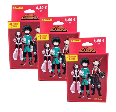 Panini My Hero Academia Sticker / 3x Eco Blister je 7x Stickertüten