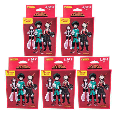 Panini My Hero Academia Sticker / 5x Eco Blister je 7x Stickertüten