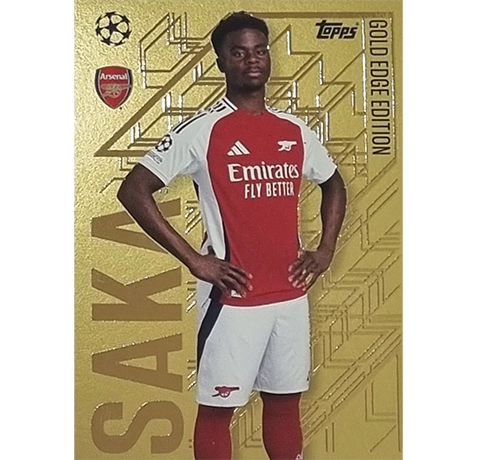 Topps Champions League Match Attax 2024/2025 / GOLD EDGE 3 BUKAYO SAKA