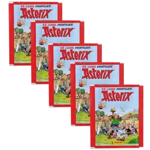 Panini Asterix 65 Jahre Abenteuer Sticker / 5x Stickertüten