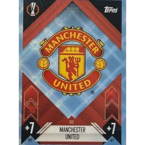 Topps Champions League Match Attax 2024/2025 / 100 Manchester United Logo / Blau Parallel