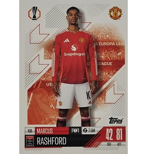 Topps Champions League Match Attax 2024/2025 /108 Marcus Rashford