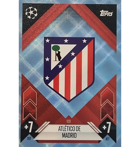 Topps Champions League Match Attax 2024/2025 / 109 Atletico Madrid Logo / Blau Parallel