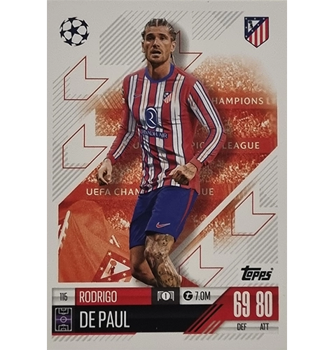 Topps Champions League Match Attax 2024/2025 / 115 Rodrigo De Paul