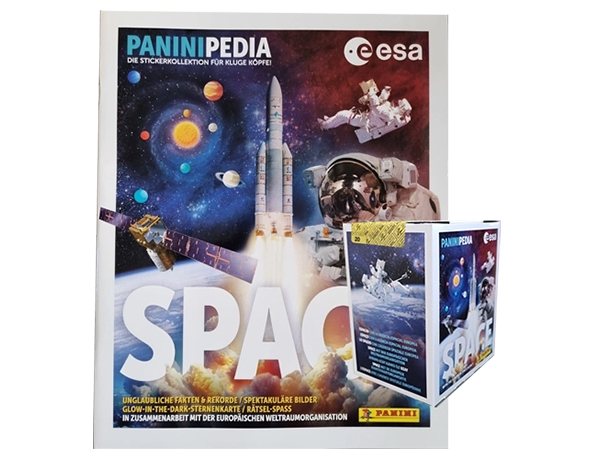 PaniniPedia Space Sticker / 1x Stickeralbum inkl 1x Display je 36x Stickertüten