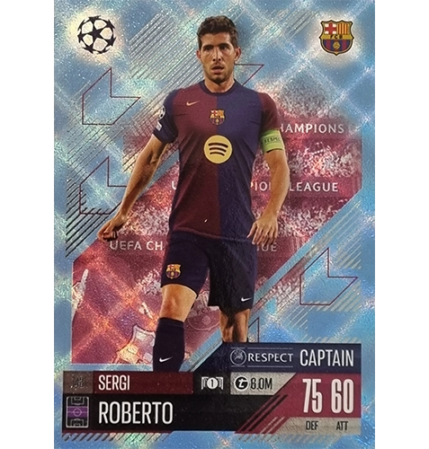 Topps Champions League Match Attax 2024/2025 / 143 Sergi Roberto / Blau Parallel