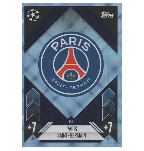 Topps Champions League Match Attax 2024/2025 / 154 Paris Logo / Blau Parallel