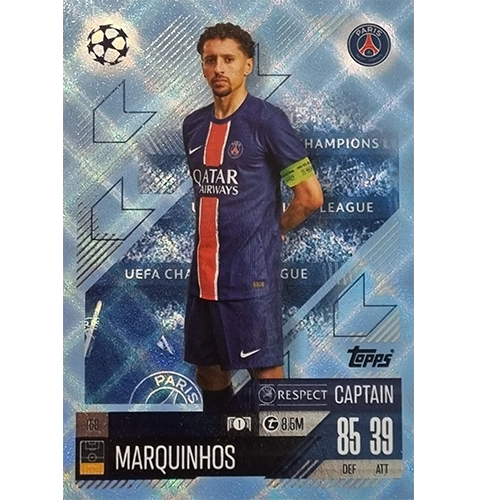 Topps Champions League Match Attax 2024/2025 / 158 Marquinhos / Blau Parallel