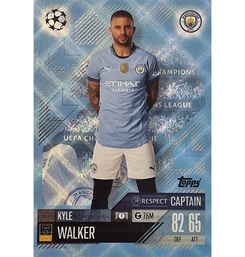 Topps Champions League Match Attax 2024/2025 / 016 Kyle Walker / Blau Parallel