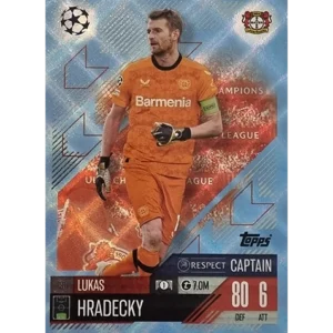 Topps Champions League Match Attax 2024/2025 / 191 Lukas Hradecky / Blau Parallel