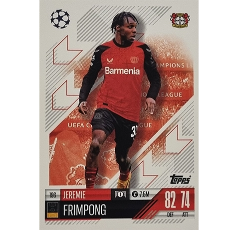 Topps Champions League Match Attax 2024/2025 / 196 Jeremie Frimpong