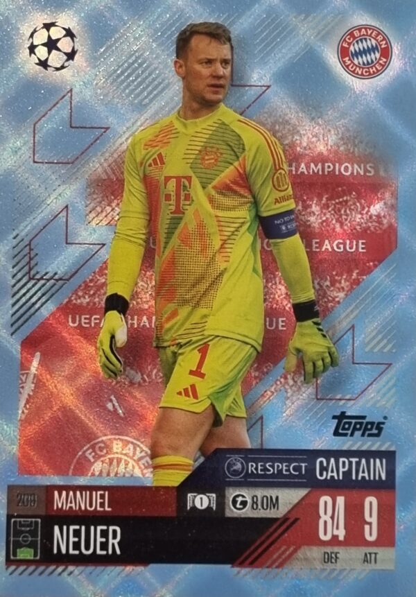 Topps Champions League Match Attax 2024/2025 / 209 Manuel Neuer / Blau Parallel