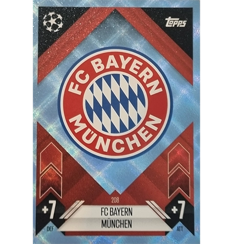 Topps Champions League Match Attax 2024/2025 / 208 Bayern München Logo/ Blau Parallel