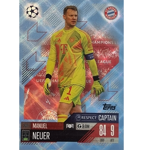 Topps Champions League Match Attax 2024/2025 / 209 Manuel Neuer / Blau Parallel