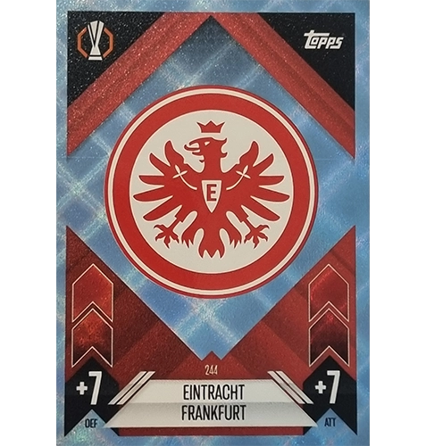 Topps Champions League Match Attax 2024/2025 / 244 Eintracht Frankfurt Logo / Blau Parallel