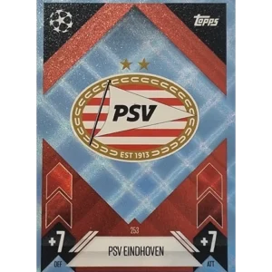 Topps Champions League Match Attax 2024/2025 / 253 PSV Eindhoven Logo / Blau Parallel