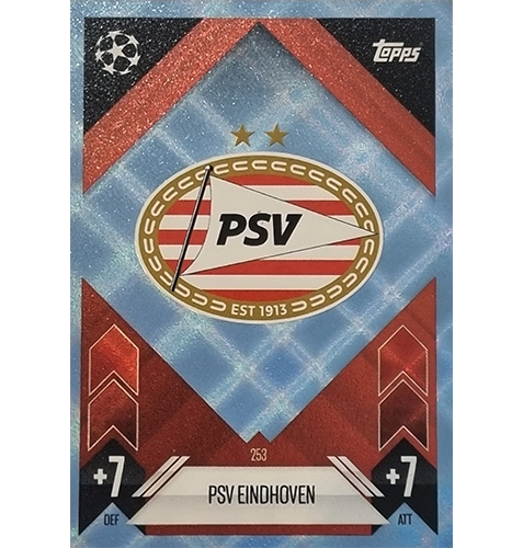 Topps Champions League Match Attax 2024/2025 / 253 PSV Eindhoven Logo / Blau Parallel