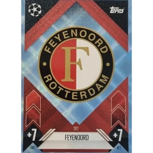 Topps Champions League Match Attax 2024/2025 / 262 Feyenoord Rotterdam Logo / Blau Parallel