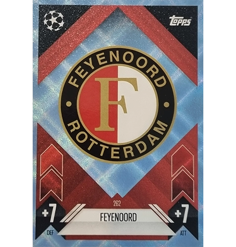 Topps Champions League Match Attax 2024/2025 / 262 Feyenoord Rotterdam Logo / Blau Parallel