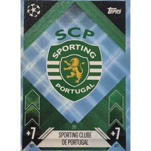 Topps Champions League Match Attax 2024/2025 / 271 Sporting Lissanbon Logo / Blau Parallel