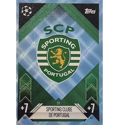 Topps Champions League Match Attax 2024/2025 / 271 Sporting Lissanbon Logo / Blau Parallel