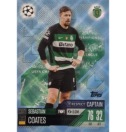 Topps Champions League Match Attax 2024/2025 / 274 Sebastian Coates / Blau Parallel