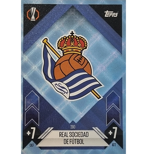 Topps Champions League Match Attax 2024/2025 / 280 Real Sociedad Logo / Blau Parallel