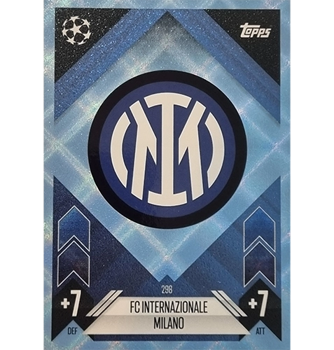 Topps Champions League Match Attax 2024/2025 / 298 Inter Mailand Logo / Blau Parallel