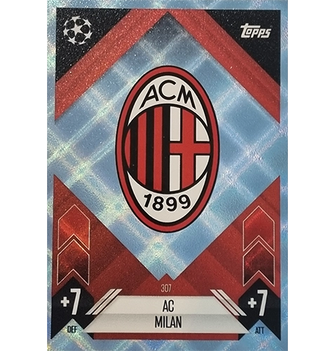 Topps Champions League Match Attax 2024/2025 / 307 AC Mailand Logo / Blau Parallel