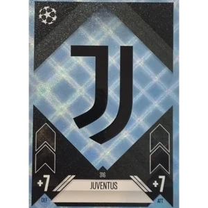 Topps Champions League Match Attax 2024/2025 / 316 Juventus Turin Logo / Blau Parallel