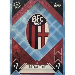 Topps Champions League Match Attax 2024/2025 / 334 Bologna Logo / Blau Parallel