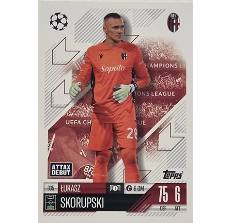 Topps Champions League Match Attax 2024/2025 / 335 Lukasz Skorupski