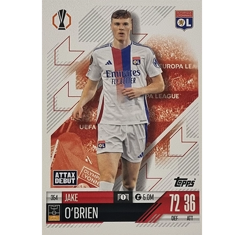 Topps Champions League Match Attax 2024/2025 / 354 Jake O´Brian