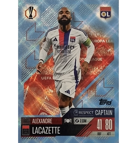 Topps Champions League Match Attax 2024/2025 / 360 Alexandre Lacazette / Blau Parallel