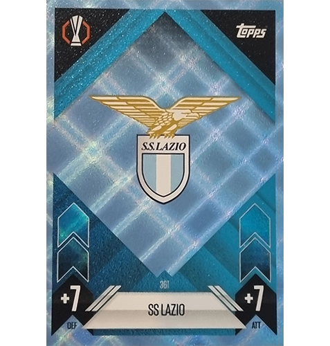 Topps Champions League Match Attax 2024/2025 / 361 Lazio Rom Logo / Blau Parallel