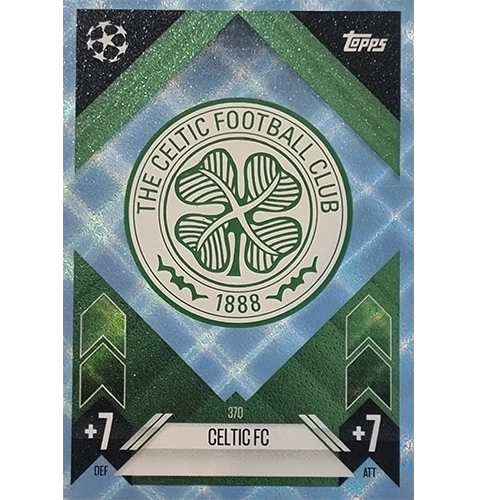 Topps Champions League Match Attax 2024/2025 / 370 Celtic Glasgow Logo / Blau Parallel