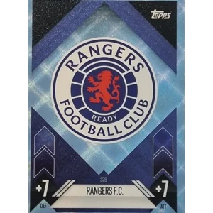 Topps Champions League Match Attax 2024/2025 / 379 Glasgow Rangers Logo / Blau Parallel