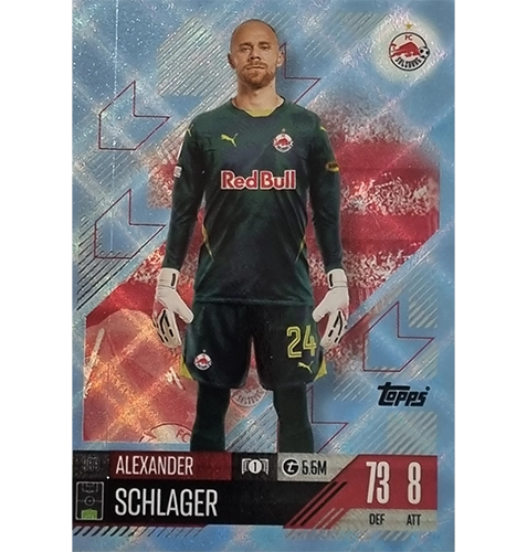 Topps Champions League Match Attax 2024/2025 / 389 Alexander Schlager / Blau Parallel