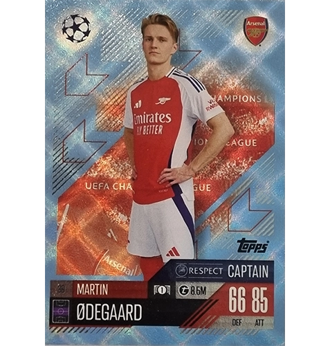 Topps Champions League Match Attax 2024/2025 / 039 Martin Odegaard / Blau Parallel