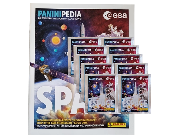 PaniniPedia Space Sticker / 1x Stickeralbum inkl 10x Stickertüten