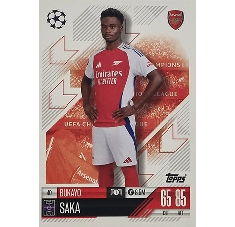 Topps Champions League Match Attax 2024/2025 / 040 Bukayo Saka