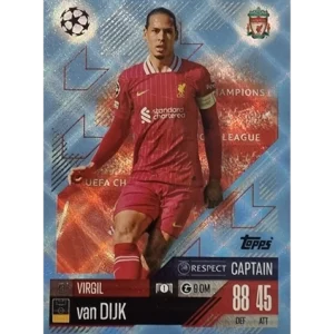 Topps Champions League Match Attax 2024/2025 / 048 Virgil van Dijk / Blau Parallel