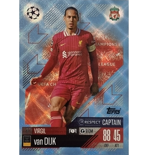 Topps Champions League Match Attax 2024/2025 / 048 Virgil van Dijk / Blau Parallel