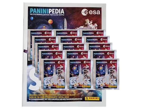 PaniniPedia Space Sticker / 1x Stickeralbum inkl 15x Stickertüten