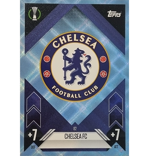 Topps Champions League Match Attax 2024/2025 / 082 Chelsea Logo / Blau Parallel