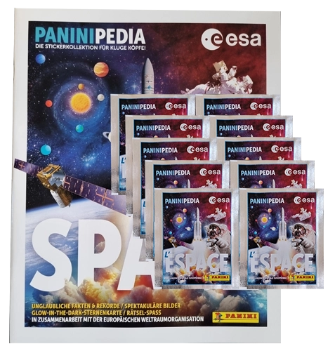 PaniniPedia Space Sticker / 1x Stickeralbum inkl 10x Stickertüten