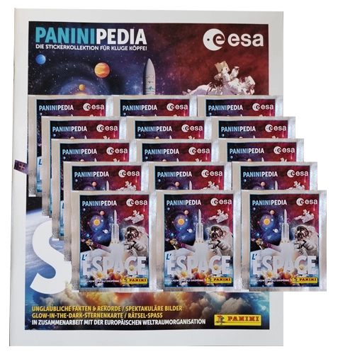 PaniniPedia Space Sticker / 1x Stickeralbum inkl 15x Stickertüten