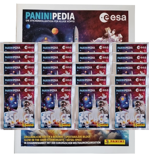 PaniniPedia Space Sticker / 1x Stickeralbum inkl 20x Stickertüten