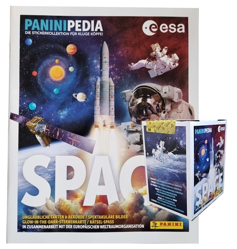 PaniniPedia Space Sticker / 1x Stickeralbum inkl 1x Display je 36x Stickertüten